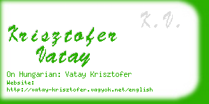 krisztofer vatay business card